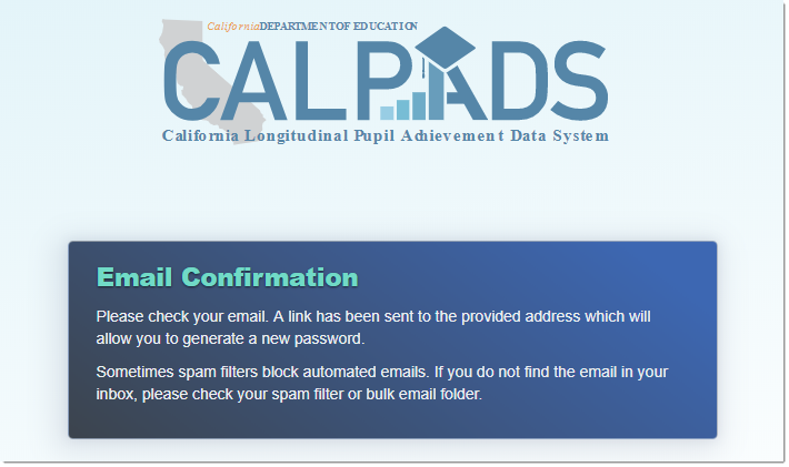 IMAGE of email confirmation