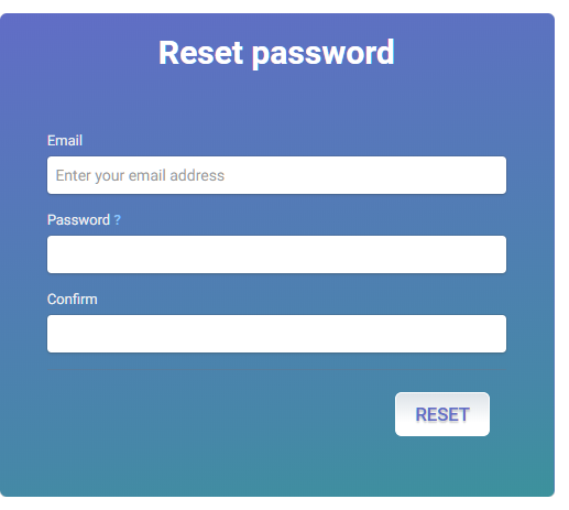 Image of change password page