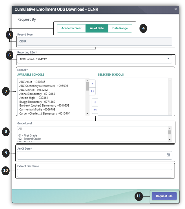 Cumulative Enrollment Extract procedure