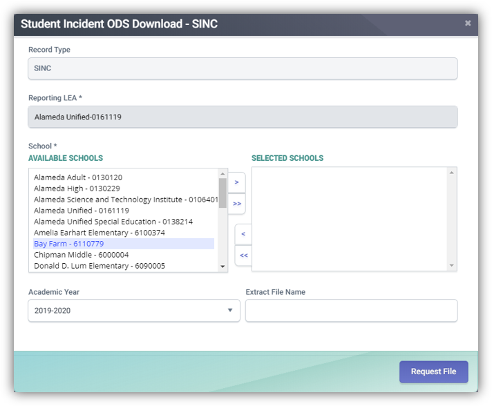 SINC RealTime Extract Modal