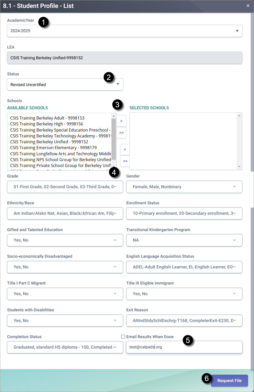 Report Extracts Supporting Reports - CALPADS User Manual