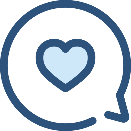 Chat with heart icon